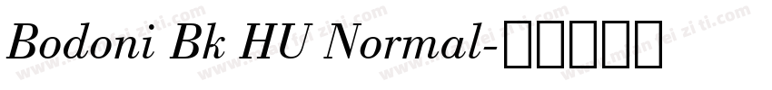 Bodoni Bk HU Normal字体转换
